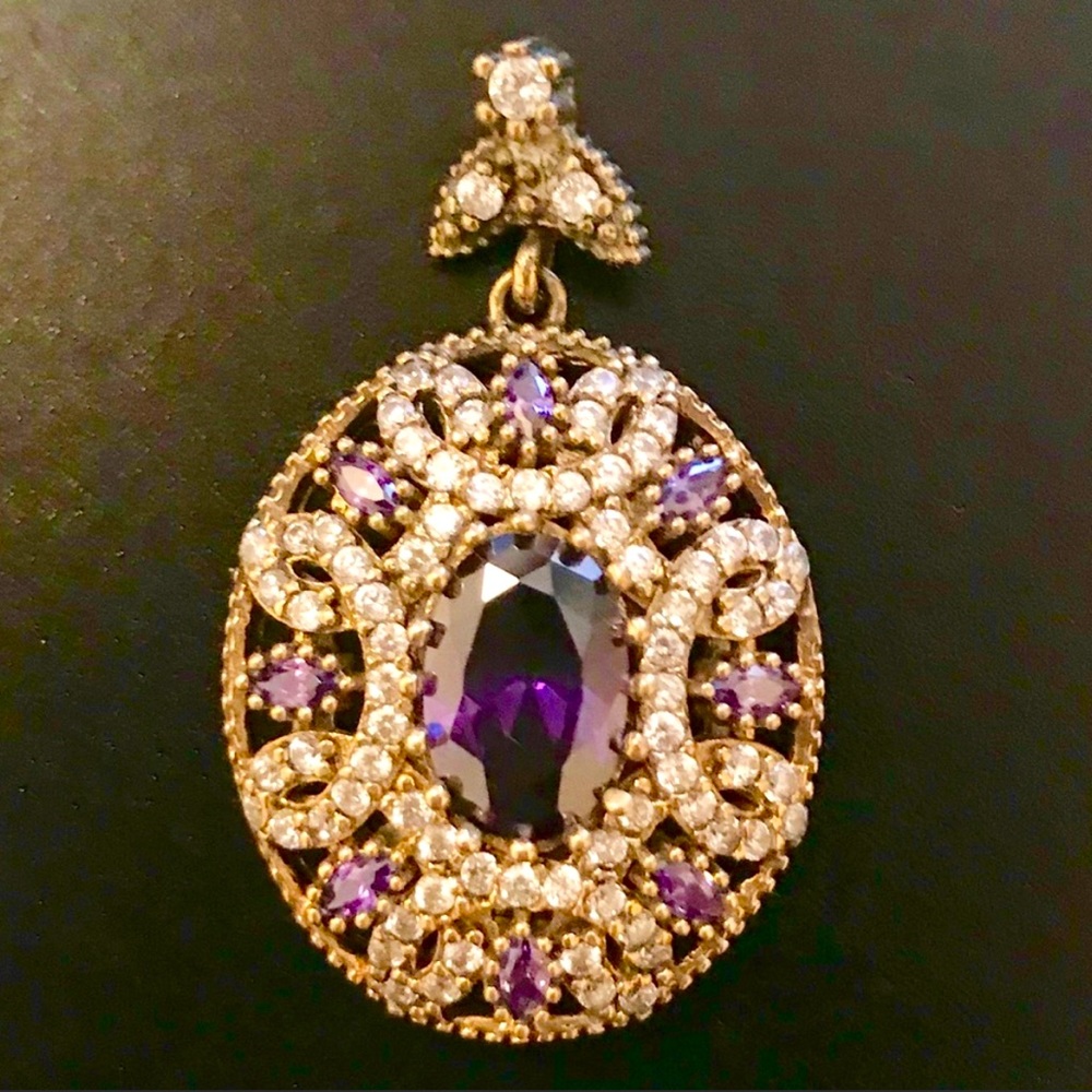 Sterling Silver Purple Pendant